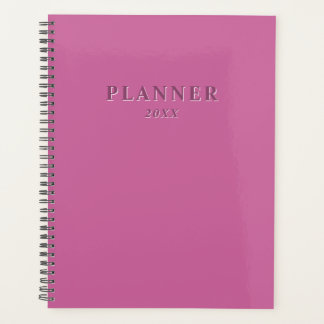 vivid solid pink planner