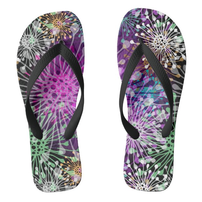 Vivid Spotty Pattern Jandals (Footbed)