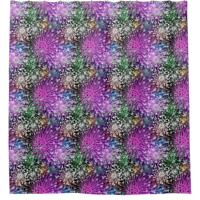 Vivid Spotty Pattern Shower Curtain (Front)