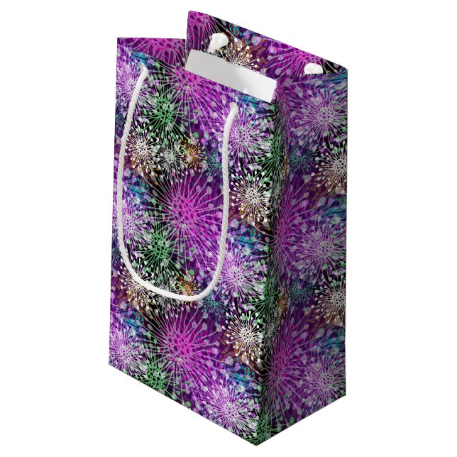 Vivid Spotty Pattern Small Gift Bag (Back Angled)