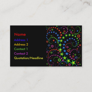 vivid star composition business card