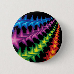 vivid star stripes 6 cm round badge