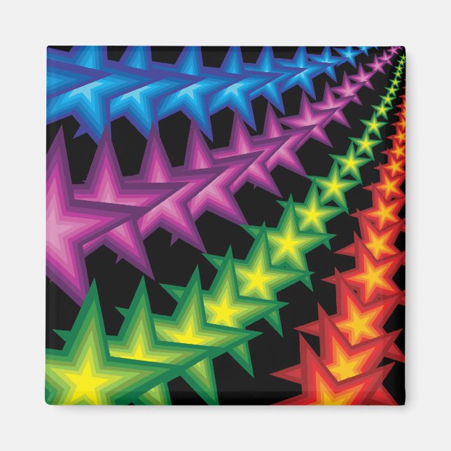 vivid star stripes magnet (Front)