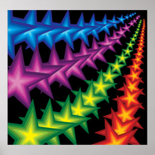 vivid star stripes poster