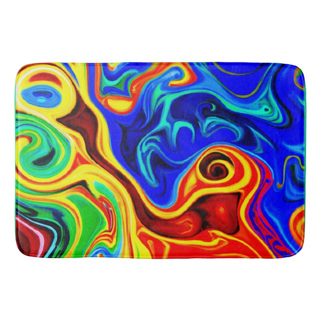 Vivid Style Pattern Bath Mat (Front)