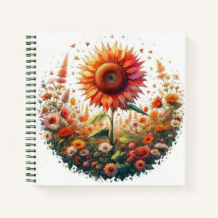 Vivid Sunflower Spiral Notebook