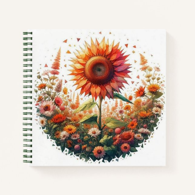 Vivid Sunflower Spiral Notebook (Front)