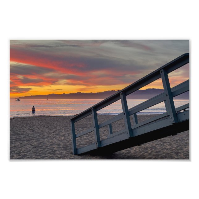 Vivid Sunset Color -  Marina Del Rey, CA Photo Print (Front)