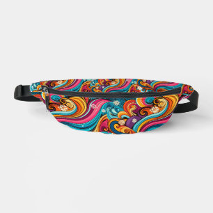 Vivid Swirls of Winter Bliss Bum Bags