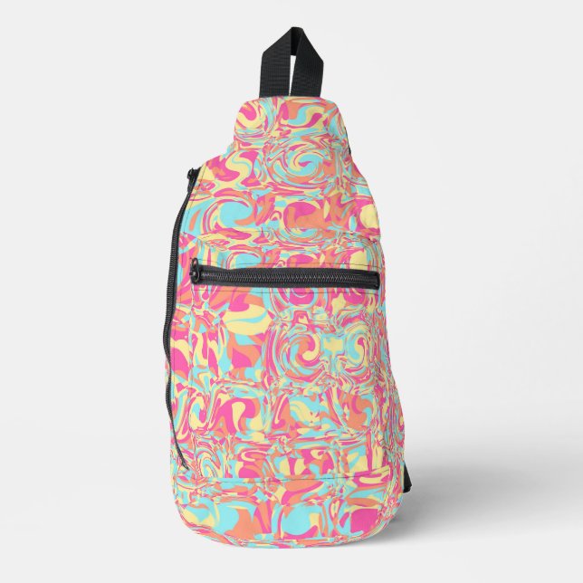 Vivid Swirls Sling Bag (Front)