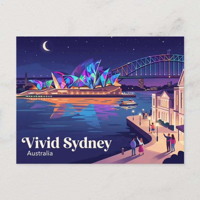 Vivid Sydney Australia Postcard (Front)