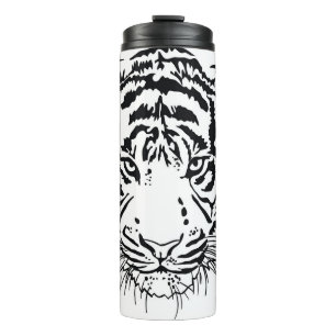 Vivid tiger: majestic wildlife illustration. thermal tumbler
