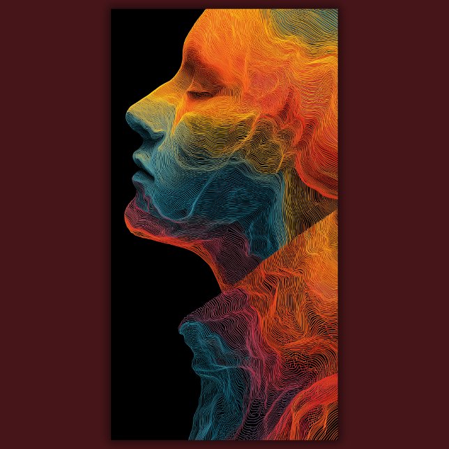 Vivid Topography | Abstract Portrait Canvas Print (Creator Uploaded)