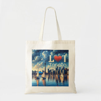 Vivid Toronto Lake Tote Bag