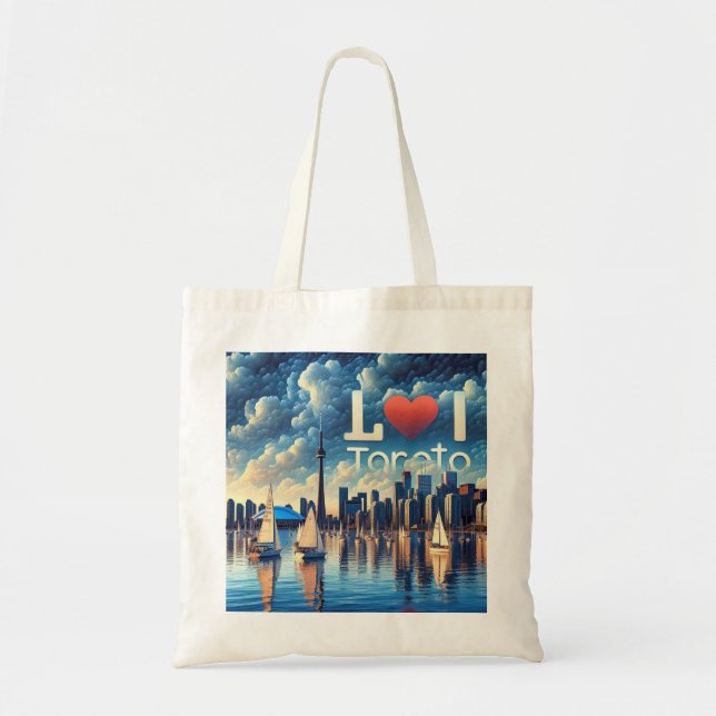 Vivid Toronto Lake Tote Bag (Front)