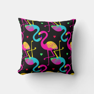 Vivid tropical, exotic hawaiian seamless pattern w cushion