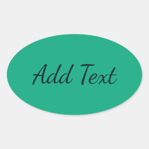 Vivid Turquoise Oval Sticker