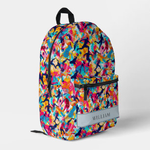 Vivid Various Sports Kids Back To School Printed Backpack
