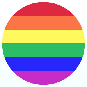 Vivid Vibrant Colour Rainbow Stripes Gay Pride Fla Classic Round Sticker