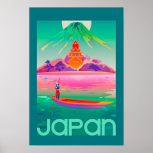 Vivid Vintage Japanese Travel Poster