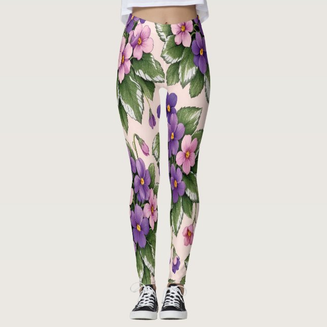Vivid Violet Women's Leggings (Front)
