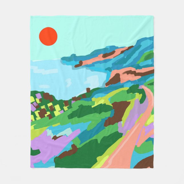 Vivid Vistas Fleece Blanket (Front)