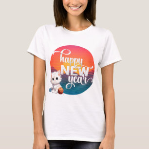 "Vivid Vogue: Happy 2024 New Year Fashion Bliss" T-Shirt