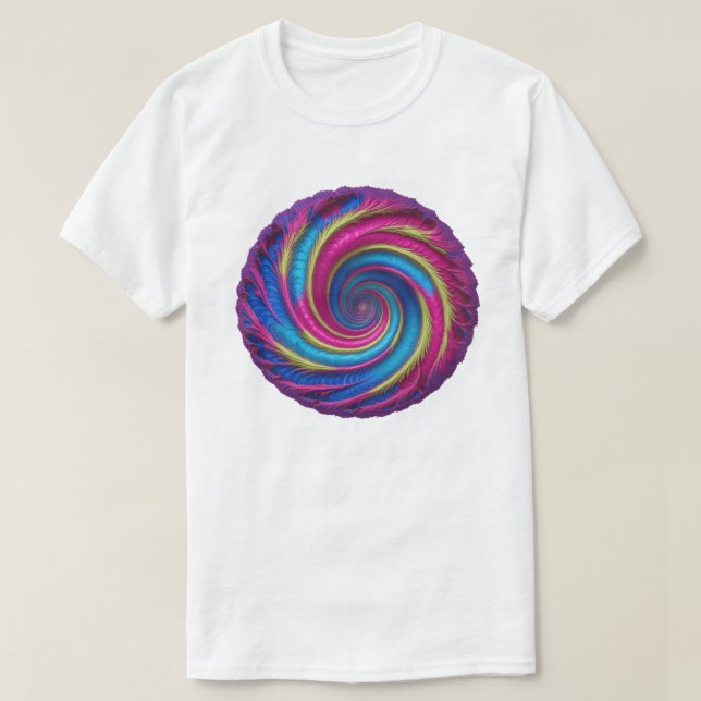 Vivid Vortex - Spiral into psychedelic T-Shirt (Design Front)