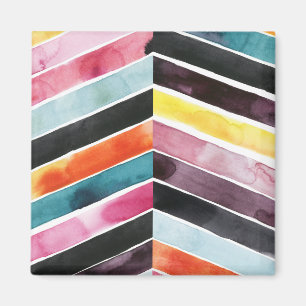 Vivid Watercolor Chevron I Magnet