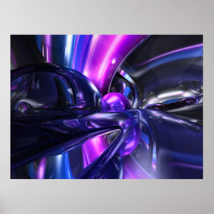 Vivid Waves Abstract Poster