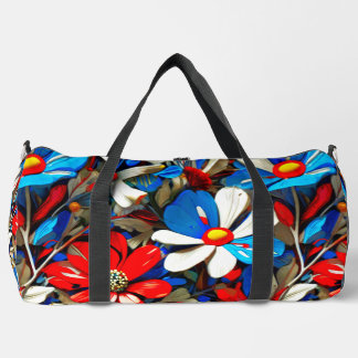 Vivid Wildflowers Large Duffel Bag