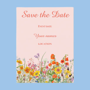 Vivid Wildflowers Postcard