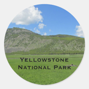 Vivid Yellowstone Landscape Photo National Park Classic Round Sticker