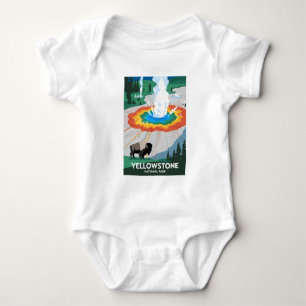 Vivid Yellowstone National Park Baby Bodysuit