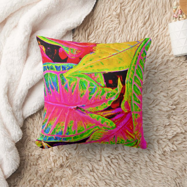 VividLeaf Dreams Pattern Cushion (Blanket)