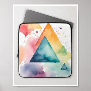 Vividly coloured triangle contemporary look Poster