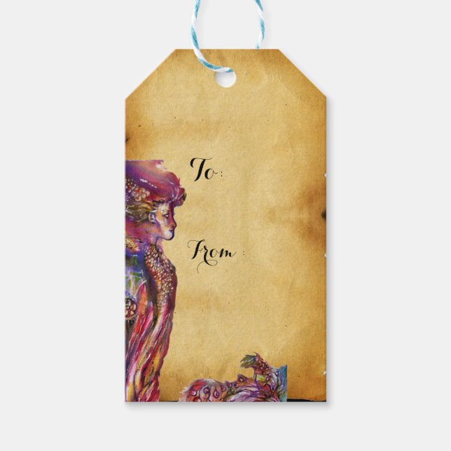 VIVIEN AND MERLIN parchment Gift Tags (Front)
