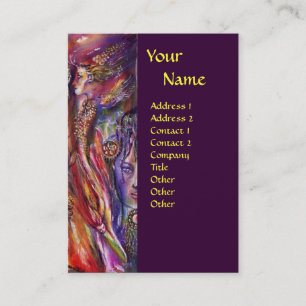 VIVIEN AND MERLIN Pink Blue Purple Fantasy Business Card