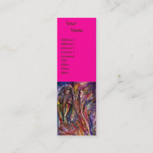 VIVIEN AND MERLIN Pink Fuchsia Purple Fantasy Mini Business Card