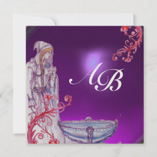VIVIEN MONOGRAM amethyst purple ice Invitation