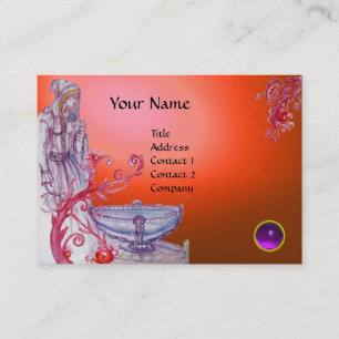 VIVIEN MONOGRAM gem orange white purple Business Card