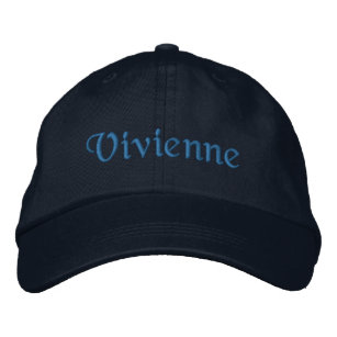 Vivienne Embroidered Baseball Cap / Hat Blue