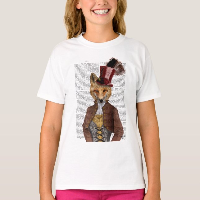 Vivienne Steampunk Fox T-Shirt (Front)