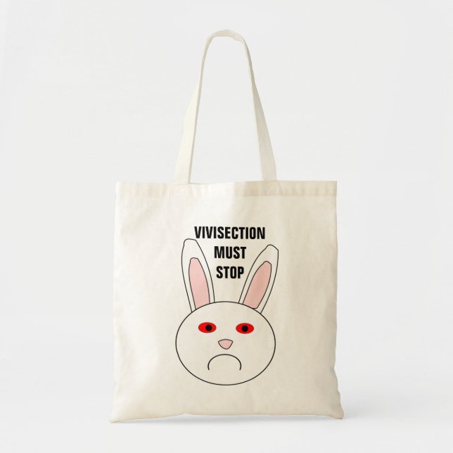 Vivisection Must End Budget Tote Bag (Front)