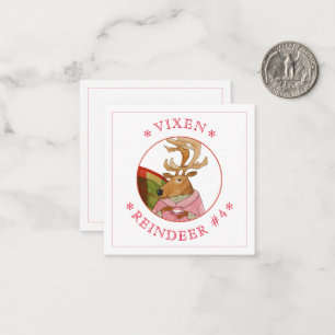 VIXEN REINDEER 2.5" Square Flat Card