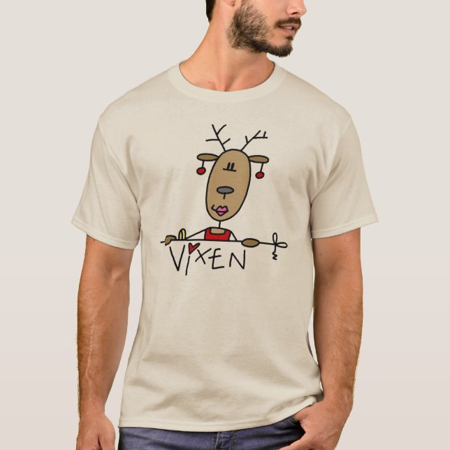 Vixen Reindeer Christmas Tshirts and Gifts (Front)