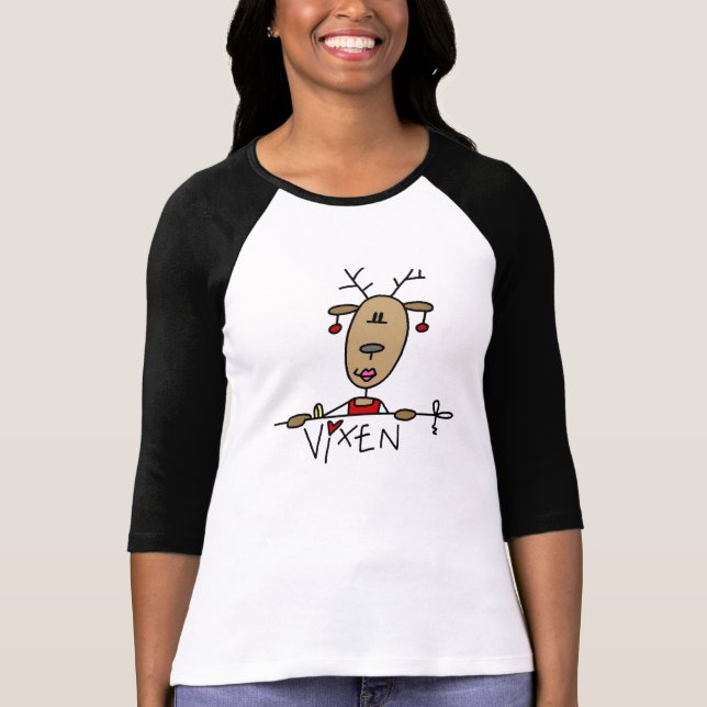Vixen Reindeer Christmas Tshirts and Gifts (Front)