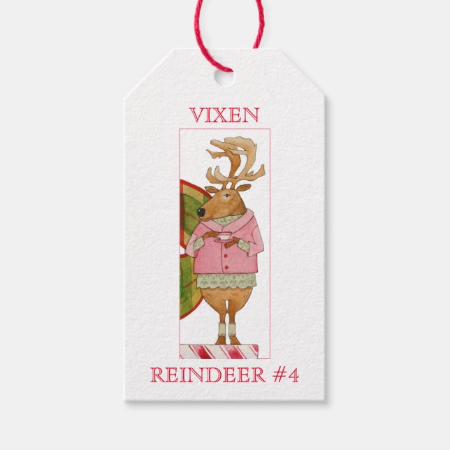 VIXEN REINDEER Gift Tags (Front)