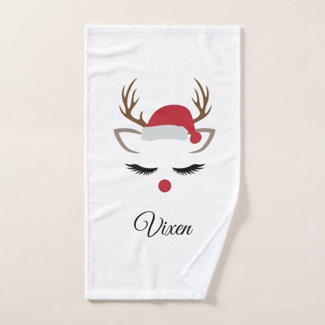 vixen reindeer hand towel (Hand Towel)