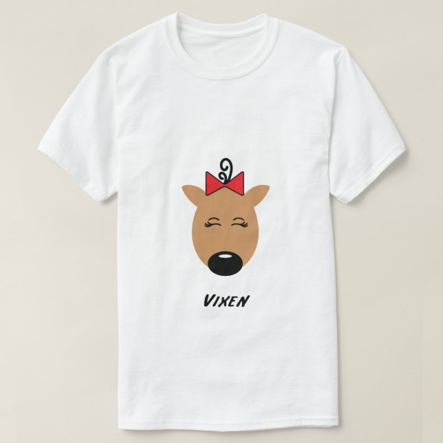 Vixen Reindeer T-Shirt (Design Front)